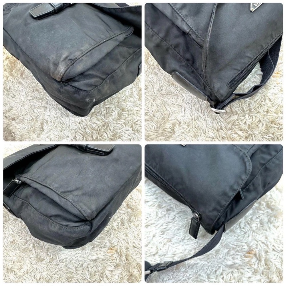 Prada Black Nylon Crossbody Bag Unisex - Picture 6 of 11